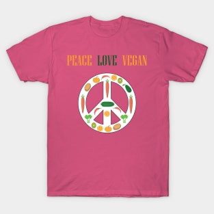 Peace Love Vegan T-Shirt